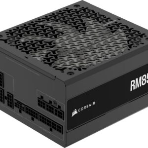 CORSAIR RM850x Vollständig modulares, geräuscharmes ATX-Netzteil – ATX 3.1-kompatibel – PCIe 5.1-Unterstützung – Cybenetics Gold-Effizienz – Native 12V-2x6-Anschluss – Schwarz